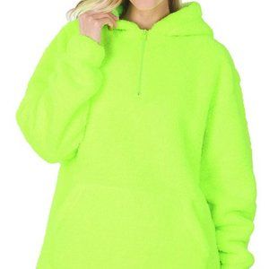 Zenana Zip-Up Pullover Fleece Jacket